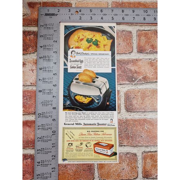 1950 Betty Crocker Special Breakfast Recipe Shiny Toaster Vtg Print Ad Kitchen - Picture 4 of 6